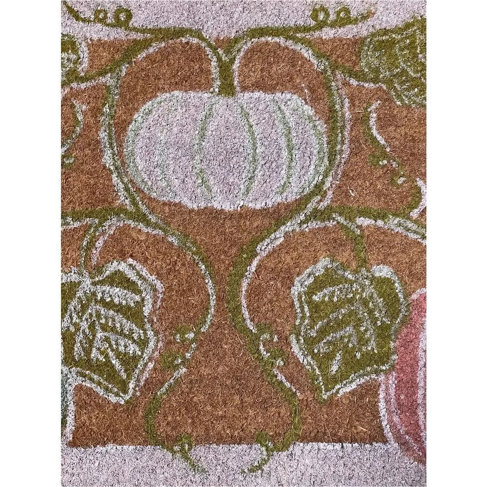 Anthropologie Bruna Autumn Pumpkin Printed Coir Doormat - Multicolor (18”x30”)